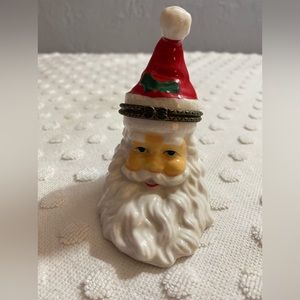 Santa Claus porcelain trinket box